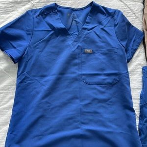 FIGS Catarina™ One-Pocket Scrub Top - Royal Blue, XS Regular